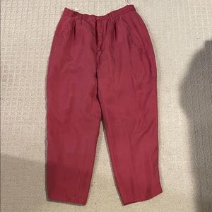 Red Silk Pants